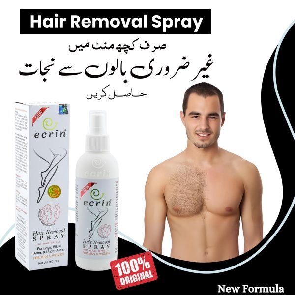 150ml Ecrin Hair Remover Spray – | Best Quality Hair Removal Spray | Body Hair Removal Spray ( With Box )