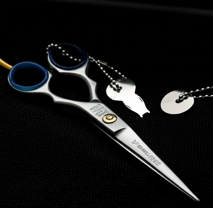 5.5” Professional Hair Cutting Scissors – Premium Stainless Steel Salon Shears with Finger Rest & Adjustment Key