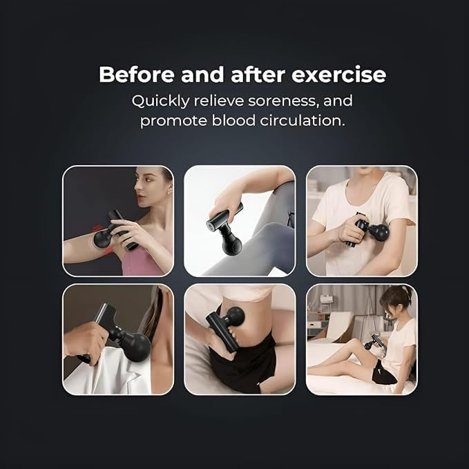 Blueide Mini rechargeable Fascial Gun Deep Muscle Massager | Mini Massage Machine (Random color)