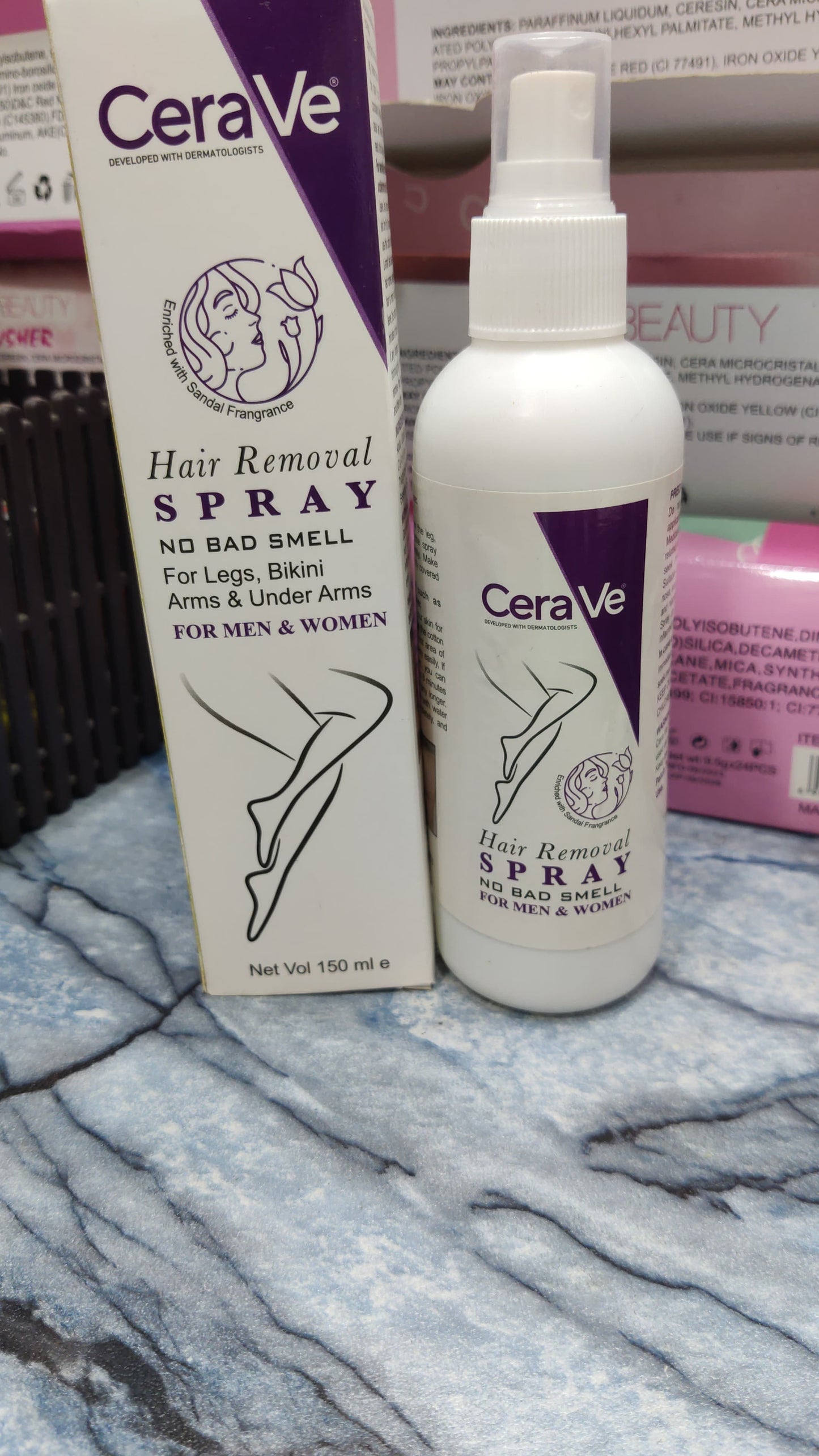 Cereve Hair Removal Spray for Women – Fast, Painless Hair Removal for Legs, Arms & Body, Smooth Skin at Home | Hair Removal
