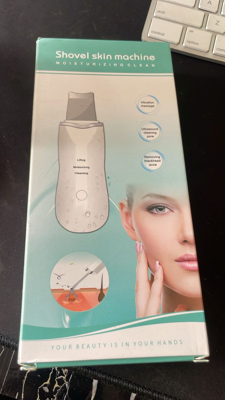 Rechargeable Ultrasonic Skin Scrubber – Deep Cleansing Facial Spatula & Blackhead Remover with Vibration & Peeling Modes