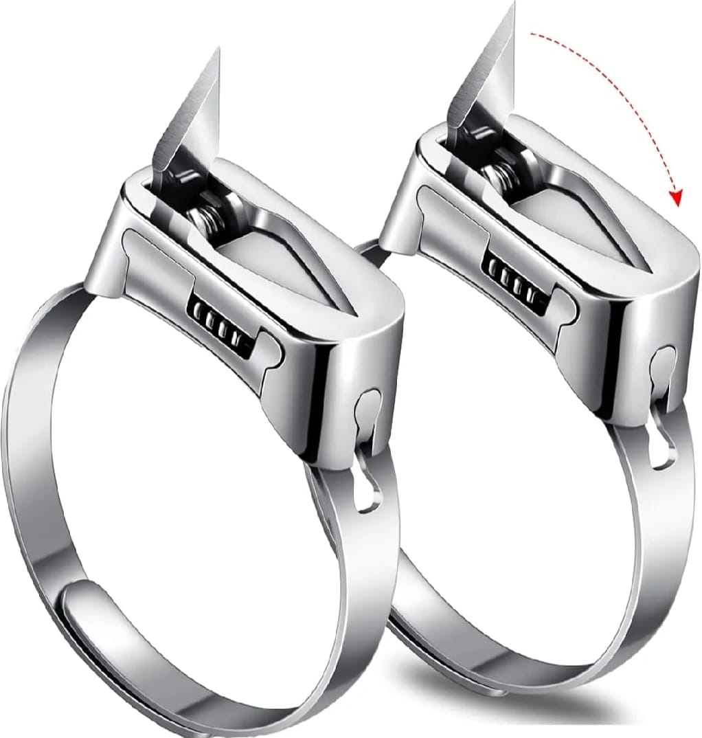 Adjustable Self Defense Ring - Self Defense Ring Knife - Hidden Blade Emergency Protection Tool for Men & Women