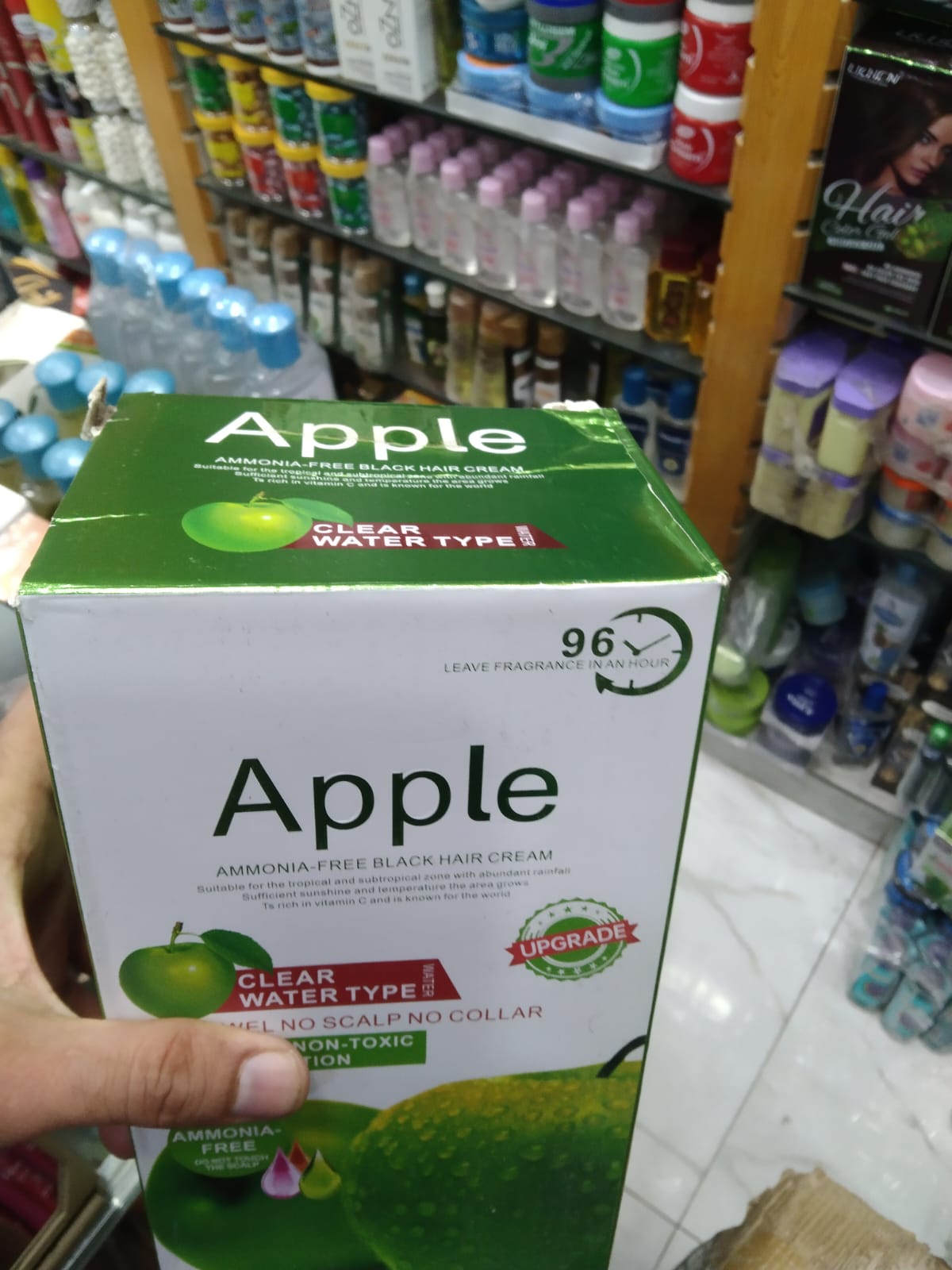Apple Hair Color 500 ml Ammonia-Free Black Hair Color Cream – Natural-Looking Coverage with Nourishing Formula