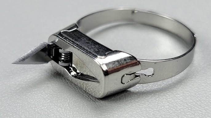 Adjustable Self Defense Ring - Self Defense Ring Knife - Hidden Blade Emergency Protection Tool for Men & Women
