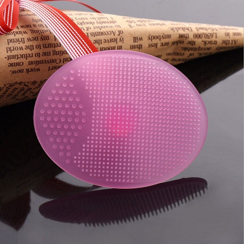Soft Silicone Face Cleansing Brush Pad – Gentle Facial Washing & Exfoliating Massage Tool for Deep Pore Cleansing | Blackhead Removal & Skin Care | Soft Silicone Face Massager - (Random Colors)