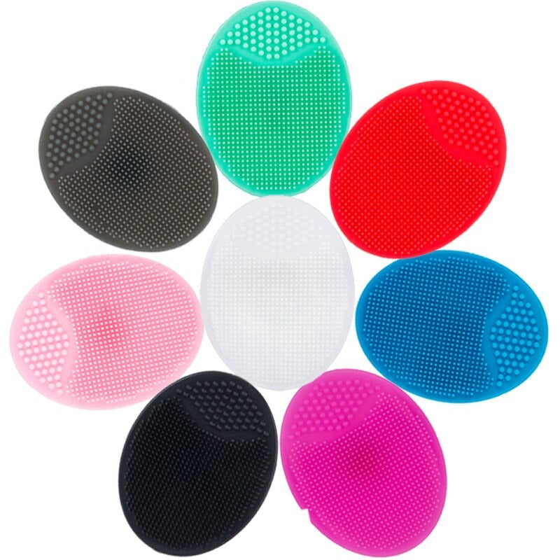 Soft Silicone Face Cleansing Brush Pad – Gentle Facial Washing & Exfoliating Massage Tool for Deep Pore Cleansing | Blackhead Removal & Skin Care | Soft Silicone Face Massager - (Random Colors)