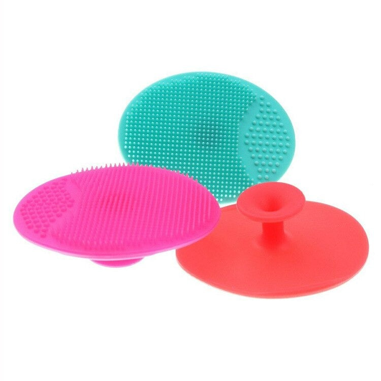 Soft Silicone Face Cleansing Brush Pad – Gentle Facial Washing & Exfoliating Massage Tool for Deep Pore Cleansing | Blackhead Removal & Skin Care | Soft Silicone Face Massager - (Random Colors)