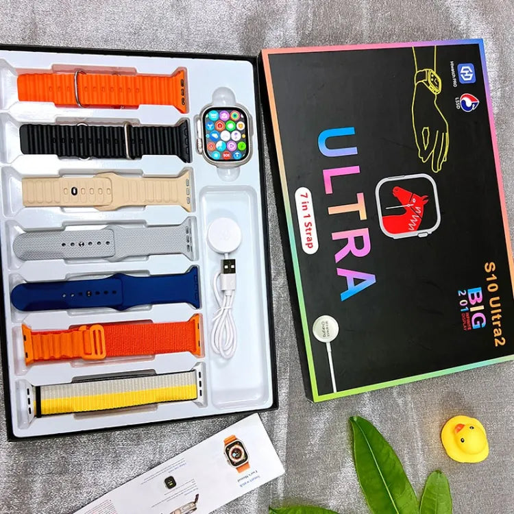 S10 Ultra 2 Smart Watch for Kids &amp; Adults | 7 Stylish Straps | Titanium Body | Magnetic Charger | Water Resistant