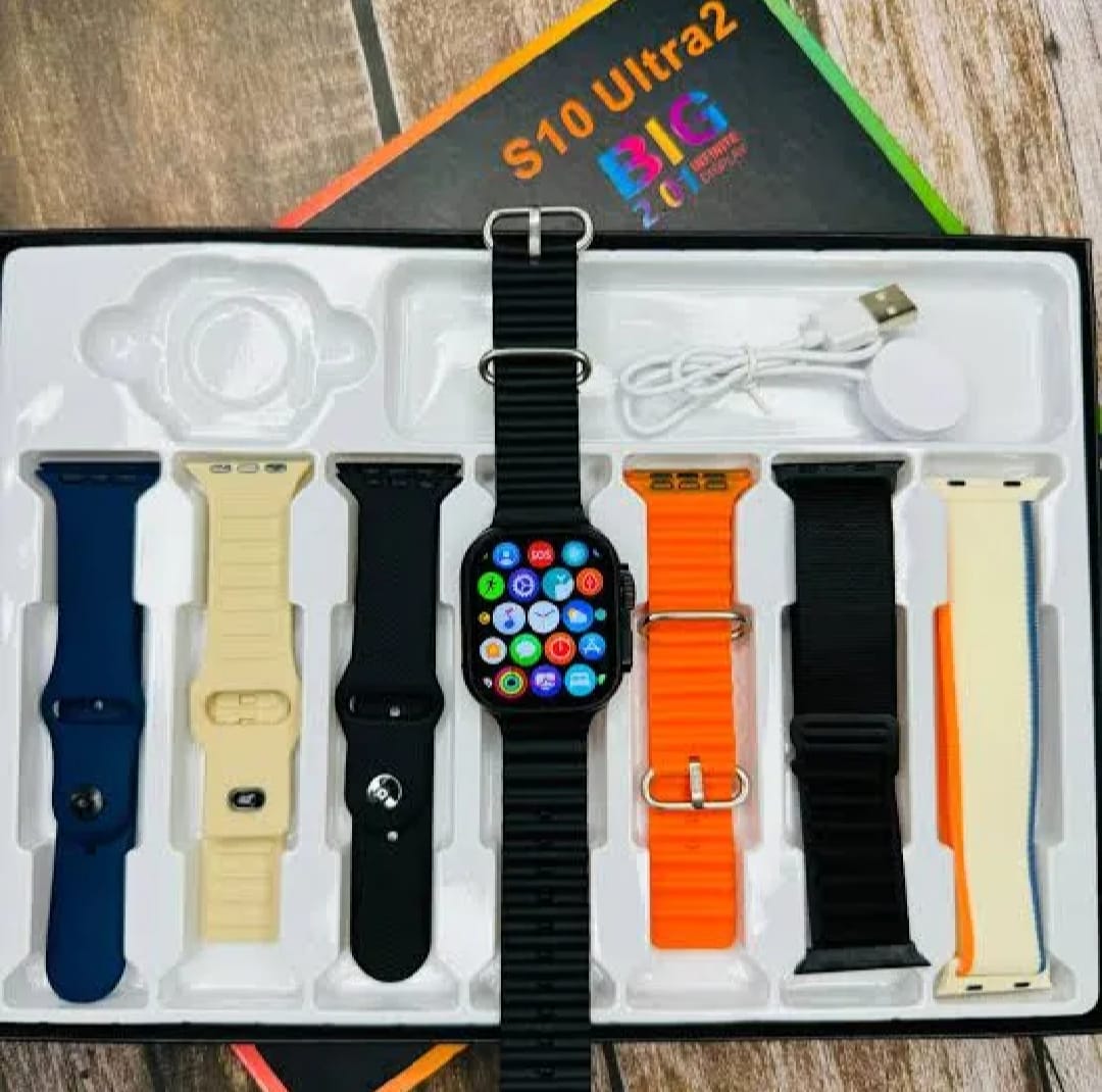 S10 Ultra 2 Smart Watch for Kids &amp; Adults | 7 Stylish Straps | Titanium Body | Magnetic Charger | Water Resistant