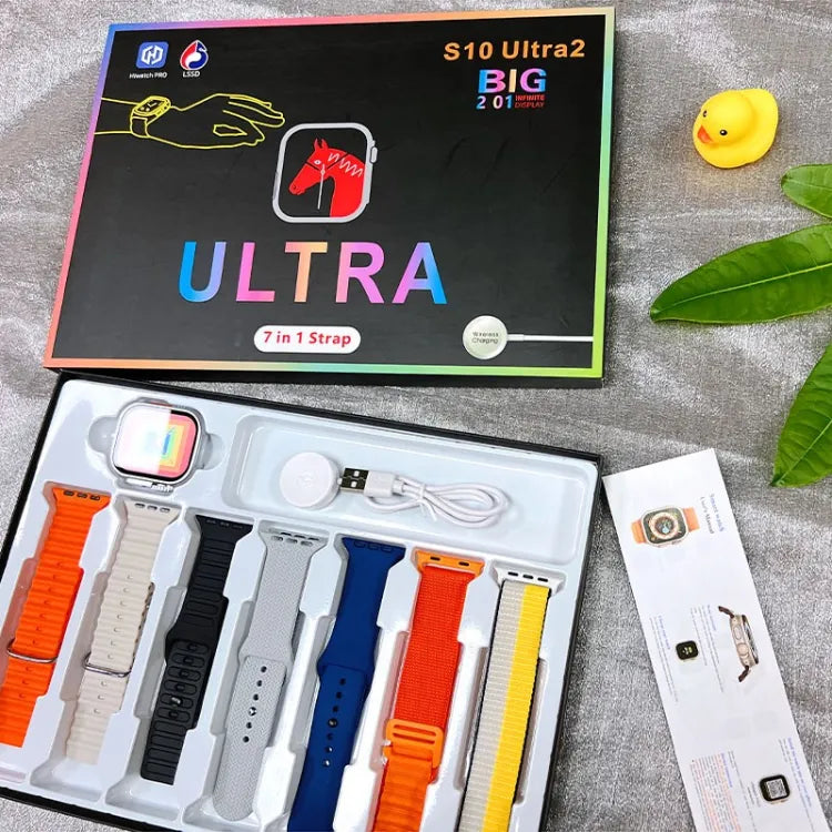 S10 Ultra 2 Smart Watch for Kids &amp; Adults | 7 Stylish Straps | Titanium Body | Magnetic Charger | Water Resistant
