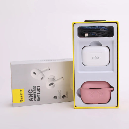 Baseus ANC Wireless Earbuds Pro 2 – Hybrid Active Noise Cancellation, Bluetooth 5.3, 38H Battery Life, Smart Touch, IPX5 – Available in Black &amp; White