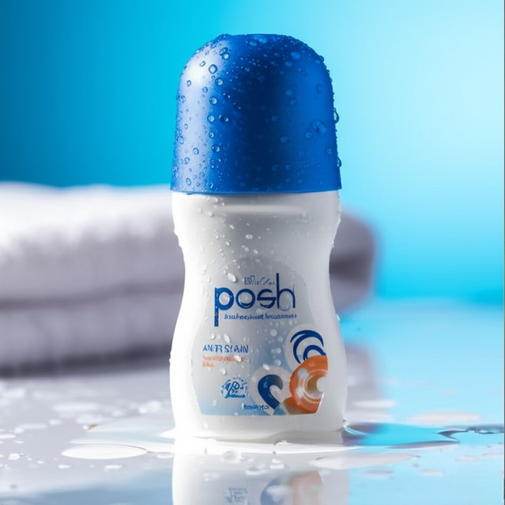 Posh Anti-Stain Roll-On Deodorant – 48HR Sweat &amp; Odor Protection, Anti-Perspirant for All-Day Freshness – 50ml