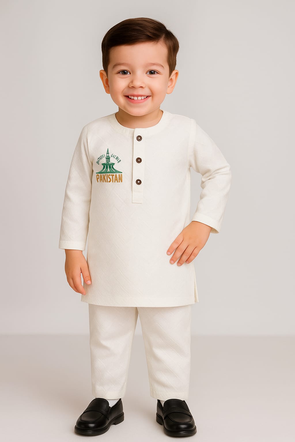 14 August Special Kids Suit - Soft Cotton Traditional Wear (1 to 3 Years) - 14 August Dress
