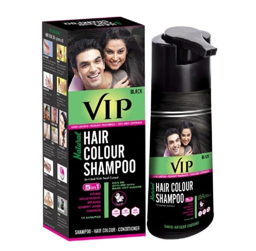 5-in-1 Hair Colour Shampoo Brown – Natural Ammonia-Free Hair Dye for Hair, Beard, Moustache &amp; Body Hair (180ml)