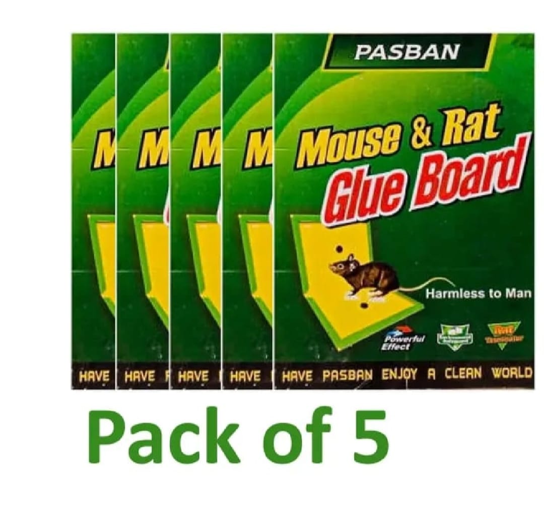 Mouse Glue Trap – Strong Adhesive Rat Glue Board &amp; Rodent Catcher Mat ( Pack of 5 )