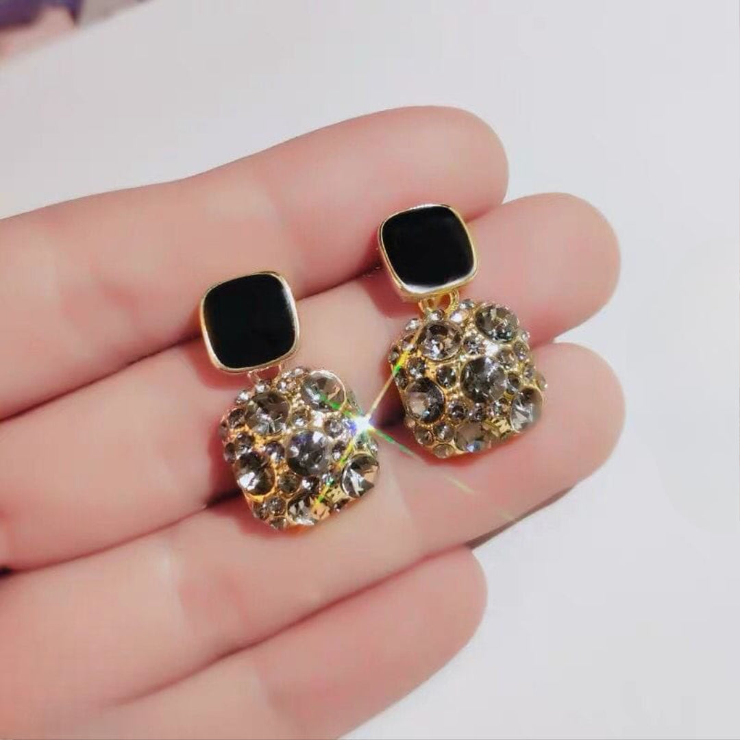 PJT-984 Fashion Rhinestone Square Earrings For Women Women Jewelry Party Accessries Gift - Orange