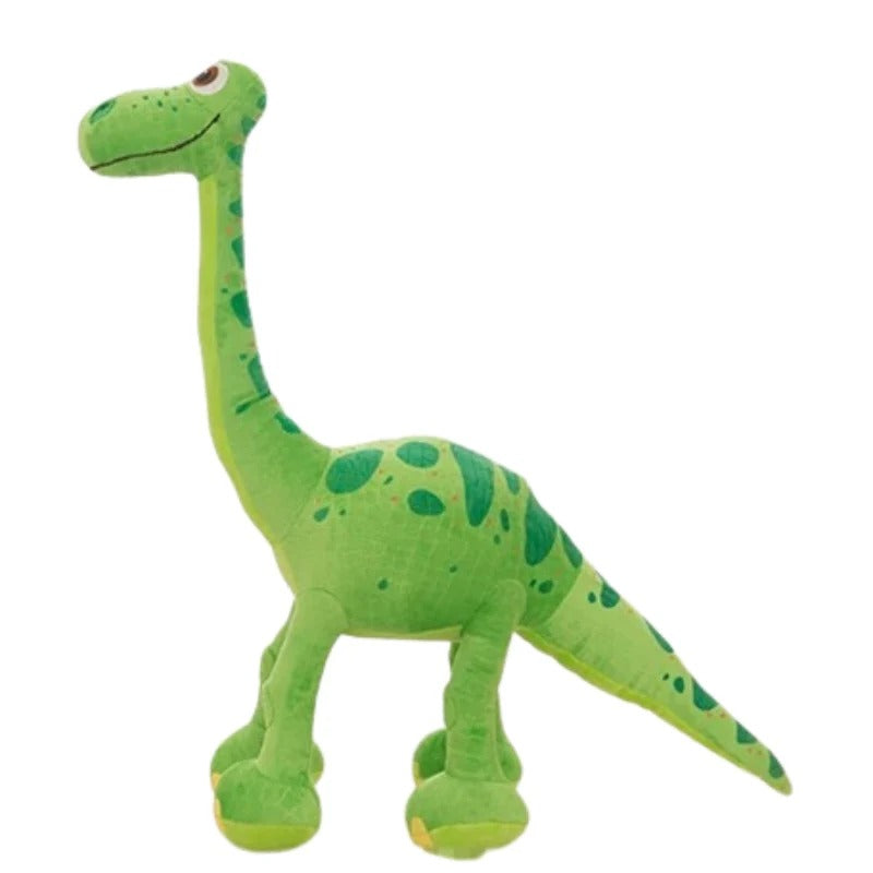 Green Collar Dinosaur Stuffed Toy – Soft Plush Dinosaur Doll for Kids, Toddlers &amp; Babies – Cute Cartoon Dino with Green Neck Scarf – Perfect for Snuggling, Gifting &amp; Nursery Decor - 30 CM