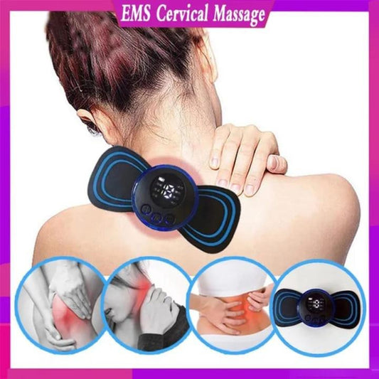 Portable EMS Mini Electric Massager Patch – Muscle Pain Relief for Neck, Back, Arms &amp; Full Body