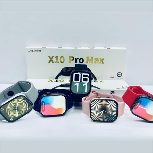 X10 Pro Max Smart Watch – 2025 Ultra Slim Smartwatch with Bluetooth Calling, Water Proof  With box