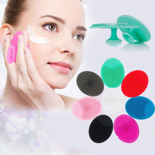 Soft Silicone Face Cleansing Brush Pad – Gentle Facial Washing &amp; Exfoliating Massage Tool for Deep Pore Cleansing | Blackhead Removal &amp; Skin Care | Soft Silicone Face Massager - (Random Colors)
