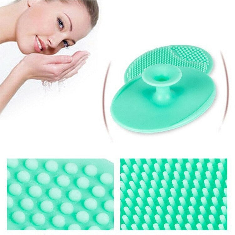 Soft Silicone Face Cleansing Brush Pad – Gentle Facial Washing &amp; Exfoliating Massage Tool for Deep Pore Cleansing | Blackhead Removal &amp; Skin Care | Soft Silicone Face Massager - (Random Colors)